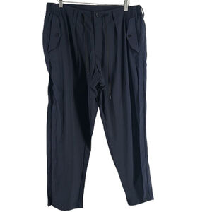 Paskho utility cargo pants pockets dark blue adjustable bottom hiking sz M